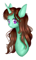 Size: 1089x1833 | Tagged: safe, artist:clefficia, oc, oc only, pony, unicorn, bust, female, mare, portrait, simple background, solo, transparent background