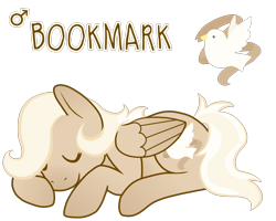 Size: 2500x2000 | Tagged: safe, artist:redarmies, oc, oc only, oc:bookmark, pegasus, pony, cutie mark, reference sheet, simple background, sleeping, solo, transparent background