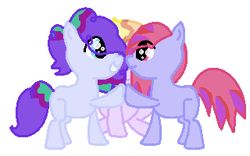 Size: 320x200 | Tagged: safe, artist:devfame, oc, oc only, magical lesbian spawn, offspring, parent:pinkie pie, parent:rainbow dash, parents:pinkiedash