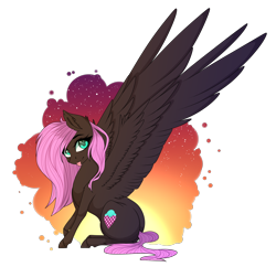 Size: 3996x3876 | Tagged: safe, artist:crazllana, oc, oc only, oc:cream cloud, pegasus, pony, female, high res, mare, simple background, sitting, solo, spread wings, tongue out, transparent background, unshorn fetlocks, wings