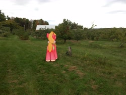 Size: 4032x3024 | Tagged: safe, big macintosh, apple orchard, augmented reality, gameloft, irl, photo, ponies in real life, solo