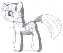 Size: 1498x1262 | Tagged: safe, artist:aafh, twilight sparkle, unicorn, monochrome, solo, traditional art