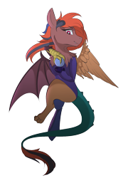 Size: 897x1300 | Tagged: safe, artist:beardie, oc, oc only, oc:keira, draconequus, draconequus oc, patreon, patreon reward, simple background, transparent background