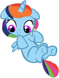 Size: 758x998 | Tagged: safe, oc, oc only, oc:rainbow sparkle, alicorn, pony, alicorn oc, female, filly, magical lesbian spawn, offspring, parent:rainbow dash, parent:twilight sparkle, parents:twidash