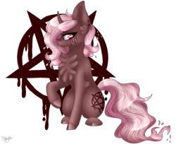 Size: 4909x4000 | Tagged: safe, artist:cat-chai, oc, oc only, oc:crona, pony, unicorn, absurd resolution, female, mare, sitting, solo