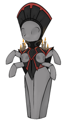 Size: 400x700 | Tagged: safe, artist:star north, pony, bipedal, candle, clothes, crossover, cultist, cultists of the eternal end, endless legend, mask, ponified, robe, statue