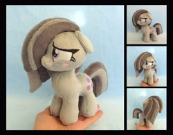 Size: 3671x2863 | Tagged: safe, artist:fireflytwinkletoes, marble pie, blush sticker, blushing, irl, miniature, photo, plushie, solo