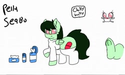 Size: 512x308 | Tagged: safe, artist:chillywilly, oc, oc only, oc:pella seabo, pegasus, pony, clothes, hoodie, hooves, sick, socks, surgical mask, tissue, underhoof