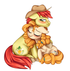 Size: 2525x2544 | Tagged: safe, artist:dari-draws, bright mac, pear butter, pony, the perfect pear, blushing, brightbutter, cute, female, male, shipping, simple background, straight, transparent background