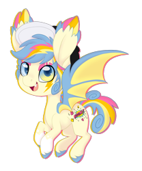 Size: 1089x1307 | Tagged: safe, artist:angei-bites, oc, oc only, oc:pop art, bat pony, pony, female, mare, simple background, solo, transparent background