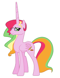 Size: 1044x1352 | Tagged: safe, artist:lalalover4everyt, oc, oc only, oc:gentle feather, alicorn, pony, female, glasses, mare, simple background, solo, transparent background