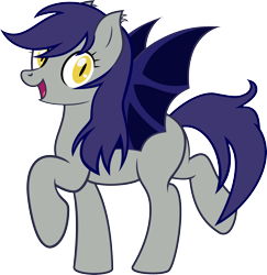 Size: 2910x3000 | Tagged: safe, artist:bigmk, oc, oc only, bat pony, pony, female, high res, mare, raised hoof, raised leg, simple background, solo, transparent background