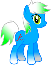 Size: 392x496 | Tagged: safe, artist:lost-our-dreams, oc, oc only, oc:nawni, earth pony, pony, animated, blinking, female, gif, mare, raised hoof, simple background, solo, transparent background