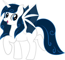 Size: 3000x2770 | Tagged: safe, artist:bigmk, oc, oc only, alicorn, pony, bat wings, female, high res, mare, raised hoof, raised leg, simple background, solo, transparent background