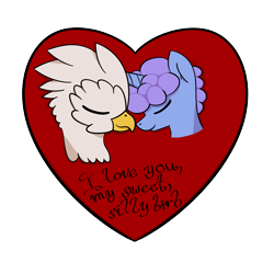 Size: 3000x3000 | Tagged: safe, artist:magmatic, oc, oc only, oc:gypsy, oc:magmatic, griffon, pony, unicorn, gay, hearts and hooves day, male, shipping, simple background, transparent background