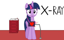 Size: 1280x800 | Tagged: safe, artist:parclytaxel, edit, twilight sparkle, twilight sparkle (alicorn), alicorn, pony, cupboard, heart, heartbeat, solo, x-ray, x-ray picture