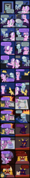 Size: 2000x11623 | Tagged: safe, artist:magerblutooth, diamond tiara, filthy rich, silver spoon, oc, oc:aunt spoiled, oc:dazzle, oc:il, oc:peal, cat, pony, comic:diamond and dazzle, certificate, comic, court, courtroom, family tree, imp, judge, napkin, sign, trial