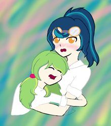 Size: 700x800 | Tagged: safe, artist:duhgaminghamster, indigo zap, lemon zest, equestria girls, female, lemonzap, lesbian, shipping