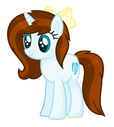 Size: 1740x1932 | Tagged: safe, artist:talentspark, oc, oc only, oc:diamante, pony, unicorn, base used, bow, female, hair bow, heart eyes, mare, request, simple background, smiling, solo, standing, transparent background, wingding eyes