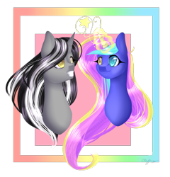 Size: 1659x1727 | Tagged: safe, artist:clefficia, oc, oc only, pony, unicorn, bust, colored pupils, heterochromia, magic, portrait