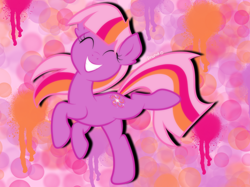 Size: 2732x2048 | Tagged: safe, artist:prismaticstars, twinkle twirl, earth pony, pony, g3, eyes closed, g3 to g4, g3betes, generation leap, high res, smiling, solo