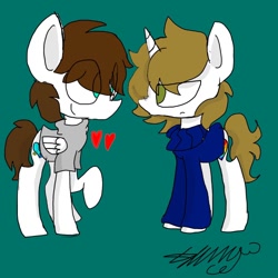 Size: 768x768 | Tagged: safe, artist:blurry-kun, pony, gay, group, heart, male, ponified, raised hoof, shipping, the mark side