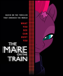 Size: 669x815 | Tagged: safe, tempest shadow, my little pony: the movie, emily blunt, movie poster, parody, the girl on the train, voice actor joke