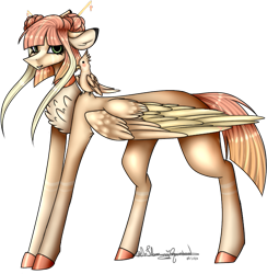 Size: 585x599 | Tagged: safe, artist:ohflaming-rainbow, oc, oc only, oc:lyshuu, bird, pegasus, pony, female, mare, simple background, solo, transparent background