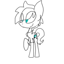 Size: 768x768 | Tagged: safe, artist:blurry-kun, pony, clothes, ponified, raised hoof, solo, the mark side