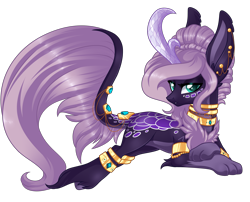 Size: 3000x2428 | Tagged: safe, artist:crystal-tranquility, oc, oc only, oc:queen vahroma, original species, solo