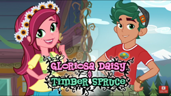 Size: 1024x577 | Tagged: safe, screencap, gloriosa daisy, timber spruce, equestria girls, legend of everfree, watermark