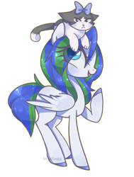 Size: 1077x1428 | Tagged: safe, artist:misspinka, oc, oc only, oc:sky scraper, cat, pegasus, pony, female, mare, simple background, transparent background