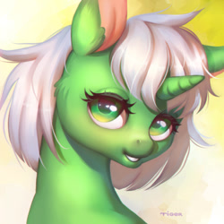 Size: 1024x1024 | Tagged: safe, artist:purpletigra, oc, oc only, pony, unicorn, bust, portrait, solo