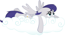 Size: 4638x2567 | Tagged: safe, artist:petraea, oc, oc only, oc:silverstorm, pegasus, pony, cloud, female, high res, mare, prone, simple background, solo, tired, transparent background