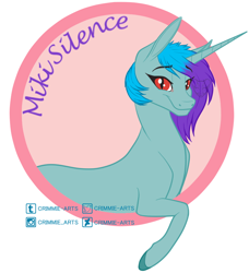 Size: 800x877 | Tagged: safe, artist:mikisilence, oc, oc only, pony, unicorn, slit eyes, smiling, solo