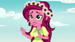 Size: 1280x720 | Tagged: safe, screencap, gloriosa daisy, equestria girls, legend of everfree, magical geodes, solo