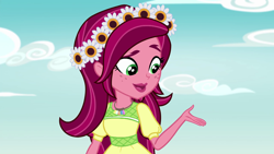 Size: 1280x720 | Tagged: safe, screencap, gloriosa daisy, equestria girls, legend of everfree, magical geodes, solo