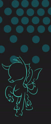 Size: 800x1933 | Tagged: safe, artist:flutterluv, part of a set, thorax, changeling, abstract background, countdown, countdown to season 7, dark background, lineart, minimalist, modern art, raised hoof, solo