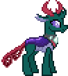 Size: 98x110 | Tagged: safe, artist:botchan-mlp, pharynx, changedling, changeling, to change a changeling, animated, blinking, cute, desktop ponies, gif, pharybetes, pixel art, prince pharynx, simple background, solo, sprite, standing, transparent background