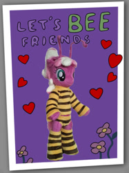 Size: 622x830 | Tagged: safe, artist:agatrix, cheerilee, bee, anthro plushie, cheeribee, clothes, costume, irl, photo, plushie, solo