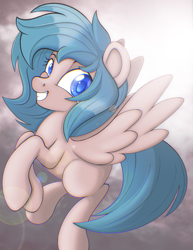 Size: 1155x1499 | Tagged: safe, artist:anonbelle, oc, oc only, oc:alice, pegasus, pony, female, lens flare, mare