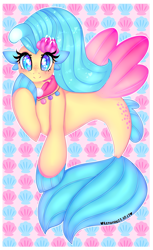 Size: 3061x5000 | Tagged: safe, artist:bunxl, princess skystar, seapony (g4), my little pony: the movie, female, looking at you, solo