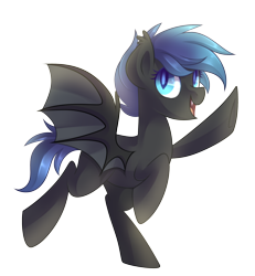 Size: 2220x2400 | Tagged: safe, artist:drawntildawn, oc, oc only, bat pony, pony, female, mare, open mouth, simple background, solo, transparent background