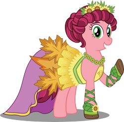 Size: 5702x5610 | Tagged: safe, artist:sugar-loop, gloriosa daisy, pony, equestria girls, legend of everfree, absurd resolution, crystal gala, equestria girls outfit, equestria girls ponified, female, ponified, simple background, smiling, solo, transparent background, underhoof