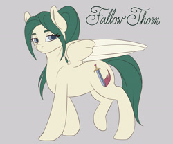 Size: 3600x3000 | Tagged: safe, artist:askamberfawn, oc, oc only, oc:fallow thorn, pegasus, pony, female, mare, solo