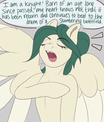 Size: 3600x4200 | Tagged: safe, artist:askamberfawn, oc, oc only, oc:fallow thorn, pegasus, pony, absurd resolution, dialogue, female, mare, open mouth, solo