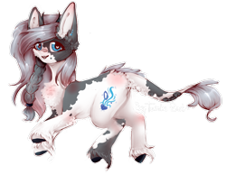 Size: 1000x775 | Tagged: safe, artist:twinkepaint, oc, oc only, oc:blue flame, pony, braid, female, horns, mare, simple background, solo, transparent background