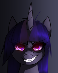 Size: 4407x5530 | Tagged: safe, artist:duop-qoub, twilight sparkle, absurd resolution, descended twilight, glowing eyes, grin, smiling