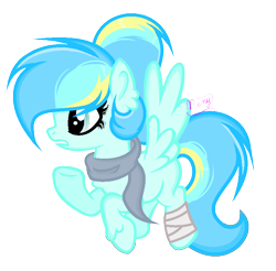 Size: 812x800 | Tagged: safe, artist:101xsplattyx101, oc, oc only, oc:star striker, pegasus, pony, clothes, female, mare, scarf, simple background, solo, transparent background