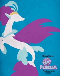 Size: 1638x2048 | Tagged: safe, queen novo, seapony (g4), my little pony: the movie, my little pony logo, poster, solo, spanish